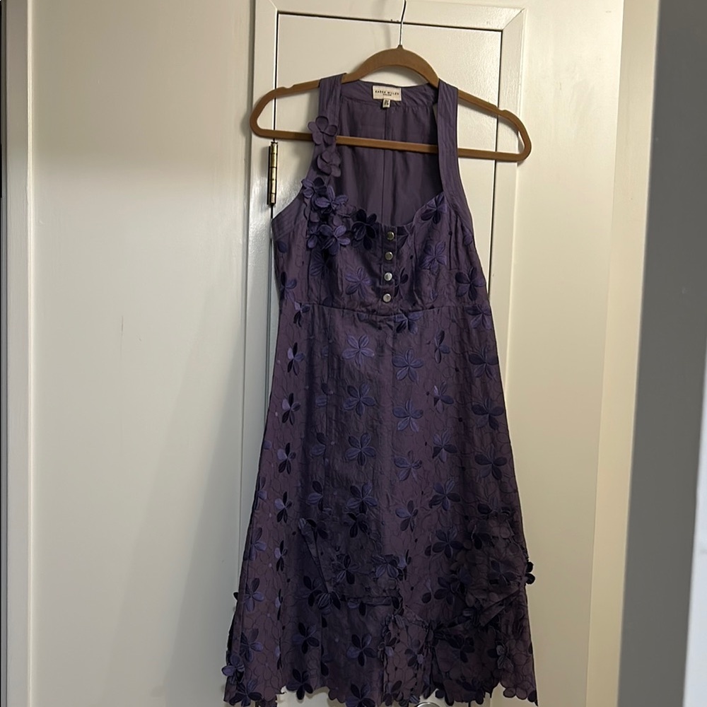 Karen Millen Purple Floral Women Dress NWOT
